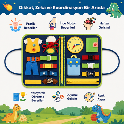 Minoş Keşif Kutusu | 30+ Aktiviteli Ekransız Beceri & Gelişim Panosu
